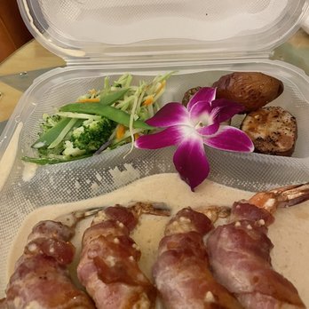 Crown Bistro - Bacon wrapped shrimp, tasty potatoes and vegetables!! - Breakfast & Brunch Near Me - Coronado, California Crown Bistro - Bacon wrapped shrimp, tasty potatoes and vegetables!! - Breakfast & Brunch Near Me - Coronado, California