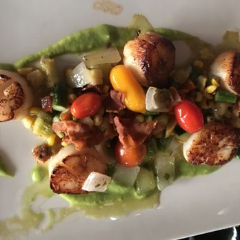 Six Seven Restaurant - Beautiful seared scallops. - New American Near Me - Seattle, Washington Six Seven Restaurant - Beautiful seared scallops. - New American Near Me - Seattle, Washington