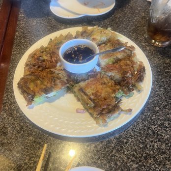 Soban Korean Cuisine - Seafood Pancake 해물파전 - Korean Near Me - Petaluma, California Soban Korean Cuisine - Seafood Pancake 해물파전 - Korean Near Me - Petaluma, California