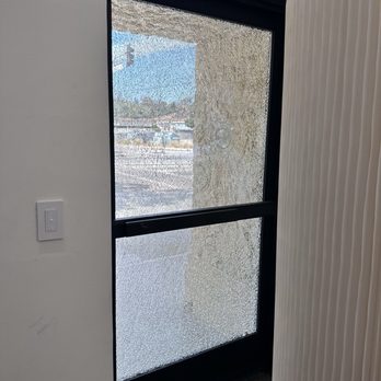 Toro's 24/7 Glass Replacement - This is the door the homeless man smashed with a giant rock by repeatedly hitting it. - Windows Installation Near Me Toro's 24/7 Glass Replacement - This is the door the homeless man smashed with a giant rock by repeatedly hitting it. - Windows Installation Near Me