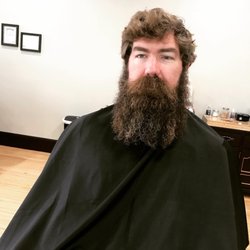 Sullivan's Barber Shop - Before and after clipper/scissors hair cut, beard trim and straight razor finish.