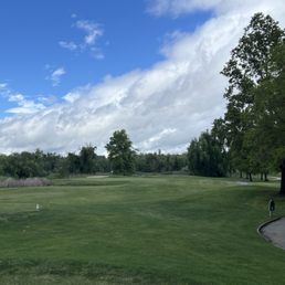 14th hole. Rain completely cleared at this point. Cleared the water. Course drained fast. Fun to have private course for my group of 4 14th hole. Rain completely cleared at this point. Cleared the water. Course drained fast. Fun to have private course for my group of 4