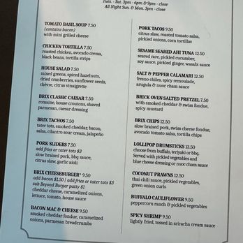 Brix Tavern - Happy hour menu - Breakfast & Brunch Near Me - Hillsboro, Oregon Brix Tavern - Happy hour menu - Breakfast & Brunch Near Me - Hillsboro, Oregon