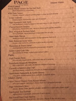 Menu photo 5 Page Sag Harbor Sag Harbor, NY