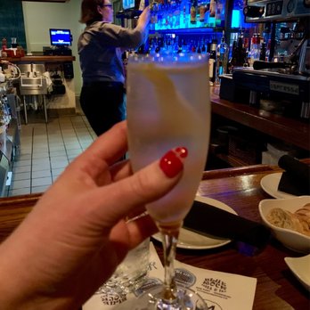 Blue Water Grille - French 75 with Prosecco and Hendricks Gin - Seafood Near Me - High Point, North Carolina