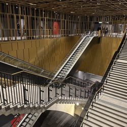 Metro Colosseo - Linea B - Cool cross section of staircases and escalators inside the station