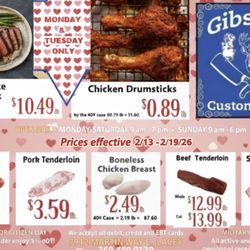 Gibson's Custom Meats - Treat your sweetheart to something a little more "well-done or rare" this year! Nothing is as rare as love for meat!!
