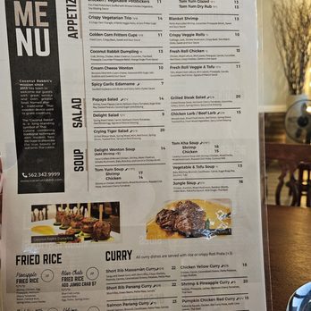 Coconut Rabbit - Menu 1/2 - Thai Near Me - Los Alamitos, California