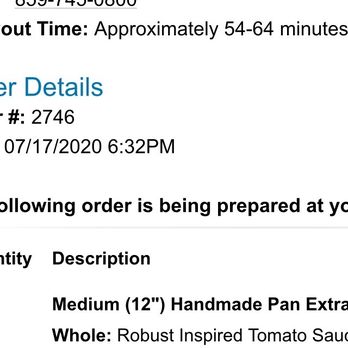 Domino's Pizza - Reciept - Pizza Near Me - Winchester, Kentucky