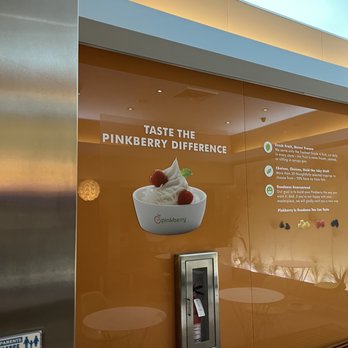 Pinkberry - a glass wall with a sign on it - Ice Cream & Frozen Yogurt Near Me - Monrovia, California Pinkberry - a glass wall with a sign on it - Ice Cream & Frozen Yogurt Near Me - Monrovia, California