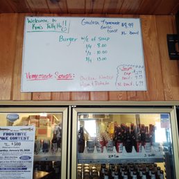 a menu for the restaurant
