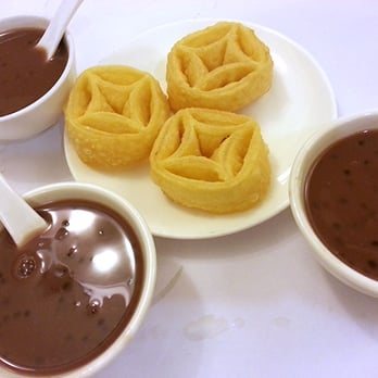 Gourmet Village - Deep Fried Sweet + Red Bean Dessert Soup - Freebies! - Chinese Near Me - Millbrae, California Gourmet Village - Deep Fried Sweet + Red Bean Dessert Soup - Freebies! - Chinese Near Me - Millbrae, California