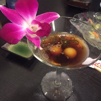 Kiyora Sushi - Quail egg shooter. - Sushi Bars Near Me - Redlands, California