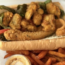 The Big Easy - 1/2 & 1/2 Po' Boy - I thought it was fish and shrimp but it was actually oyster