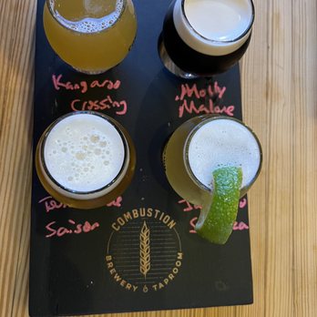 Combustion - Clintonville - a flight of beers - Breweries Near Me - Columbus, Ohio Combustion - Clintonville - a flight of beers - Breweries Near Me - Columbus, Ohio
