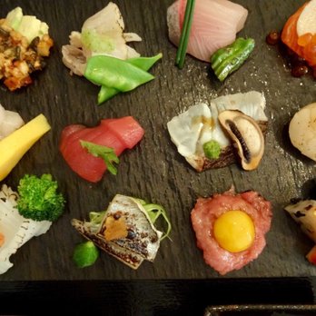 Ume Williamsburg - eel, fluke, amberjack, salmon, sweet shrimp, lean tuna, sea bream, scallop, torched squid, cured fish, o toro quail egg, seasonal fruits - Sushi Bars Near Me - Brooklyn, New York Ume Williamsburg - eel, fluke, amberjack, salmon, sweet shrimp, lean tuna, sea bream, scallop, torched squid, cured fish, o toro quail egg, seasonal fruits - Sushi Bars Near Me - Brooklyn, New York