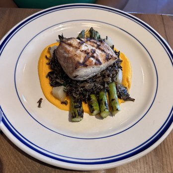 The Salt Line - GRILLED MAHI MAHI - wild rice, carrot lime puree, butter braised radish, grilled asparagus - Seafood Near Me - Washington, DC, District of Columbia The Salt Line - GRILLED MAHI MAHI - wild rice, carrot lime puree, butter braised radish, grilled asparagus - Seafood Near Me - Washington, DC, District of Columbia