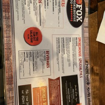 Fox Smokehouse BBQ - Menu - Barbeque Near Me - Boulder City, Nevada Fox Smokehouse BBQ - Menu - Barbeque Near Me - Boulder City, Nevada