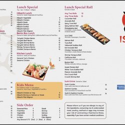 Isshin steak house menu