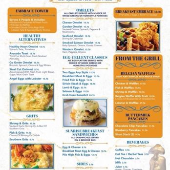 Embrace - Breakfast Menu - Waffles Near Me - Sicklerville, New Jersey Embrace - Breakfast Menu - Waffles Near Me - Sicklerville, New Jersey