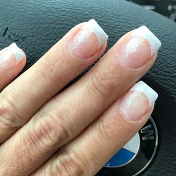 Sky Nails - Flawless French with a little flair. - Nail Salons Near Me - Glastonbury, Connecticut Sky Nails - Flawless French with a little flair. - Nail Salons Near Me - Glastonbury, Connecticut