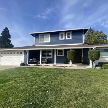 J & J Final Coat Painting - New paint color! The house went from drab brown to fabulous blue. - Painters Near Me - Concord, California J & J Final Coat Painting - New paint color! The house went from drab brown to fabulous blue. - Painters Near Me - Concord, California