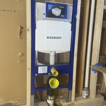 SJL Plumbing  - Rough-in plumbing for Gerebit floating toilet. - Plumbing Near Me