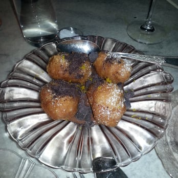 ABC Cocina - Warm vanilla fritters with Mexican chocholate - Latin American Near Me - New York, New York ABC Cocina - Warm vanilla fritters with Mexican chocholate - Latin American Near Me - New York, New York