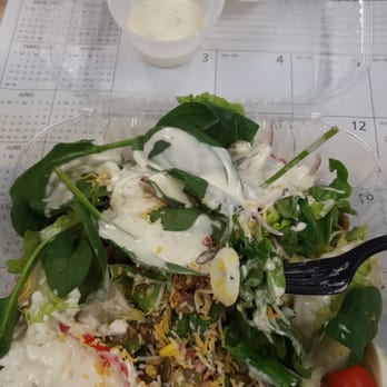 Barons Market - Temecula - includes lettuce, spinach, bacon, chicken, cottage cheese, shredded cheese, nuts, egg, tomato, onion, bellpepper, and dressing! - Grocery Near Me - Temecula, California Barons Market - Temecula - includes lettuce, spinach, bacon, chicken, cottage cheese, shredded cheese, nuts, egg, tomato, onion, bellpepper, and dressing! - Grocery Near Me - Temecula, California