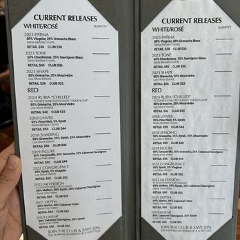 CrossHatch Winery - Wine Menu - Wine Tasting Room Near Me - Santa Barbara, California