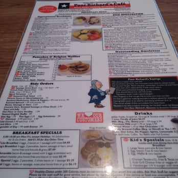 Poor Richard's Cafe - Menu - Breakfast & Brunch Near Me - Plano, Texas Poor Richard's Cafe - Menu - Breakfast & Brunch Near Me - Plano, Texas