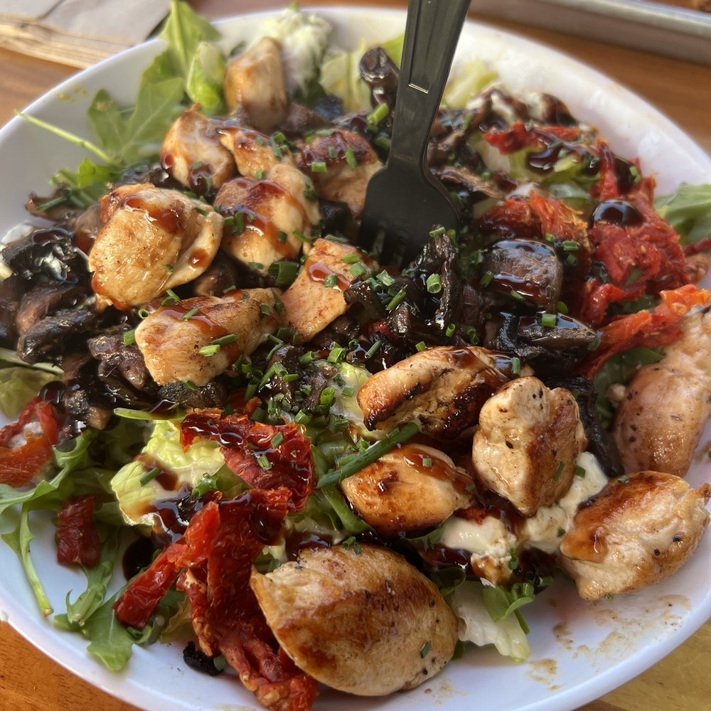 Bruxie - GRILLED CHICKEN & ROASTED MUSHROOM SALAD - Sandwiches Near Me - Orange, California Bruxie - GRILLED CHICKEN & ROASTED MUSHROOM SALAD - Sandwiches Near Me - Orange, California
