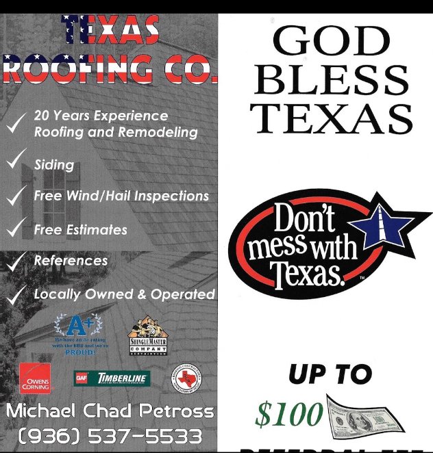 Slide of Texas Roofing
