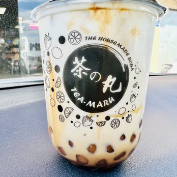 Tea Maru - Maru Milk + pudding - Bubble Tea Near Me - San Gabriel, California