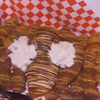 Churro Addict - These are the Nutella and Peanut butter drizzle with vanilla ice cream. - Food Trucks Near Me - San Diego, California Churro Addict - These are the Nutella and Peanut butter drizzle with vanilla ice cream. - Food Trucks Near Me - San Diego, California