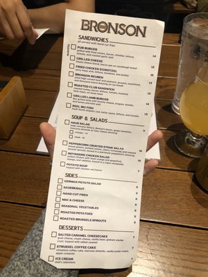 Menu photo 3 Bronson Bierhall Arlington, VA