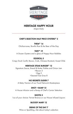 Menu photo 4 Heritage Restaurant & Caviar Bar Chicago, IL