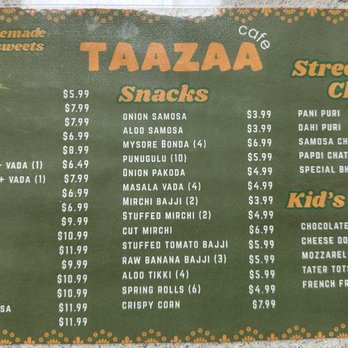 Taazaa Cafe - Indian Near Me - Johns Creek, Georgia
