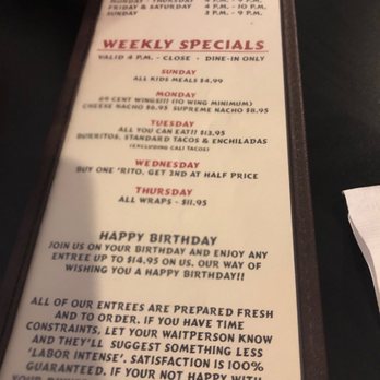 Desperados - Menu - Mexican Near Me - Williamstown, Massachusetts