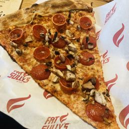 Big Slice of Fat Sully's pizza Big Slice of Fat Sully's pizza