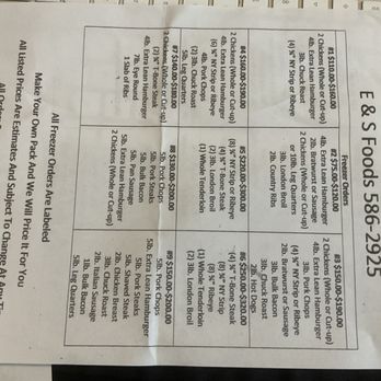 E & S Foods Incorporated - Freezer menu - Delis Near Me - Bunnell, Florida E & S Foods Incorporated - Freezer menu - Delis Near Me - Bunnell, Florida