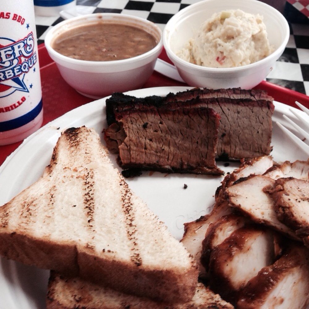 Tyler's Barbeque - 2 meat plate - Barbeque Near Me - Amarillo, Texas Tyler's Barbeque - 2 meat plate - Barbeque Near Me - Amarillo, Texas