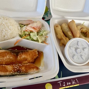 Tsuki Sushi - Salmon Teriyaki lunch bento box - Sushi Bars Near Me - West Sacramento, California Tsuki Sushi - Salmon Teriyaki lunch bento box - Sushi Bars Near Me - West Sacramento, California