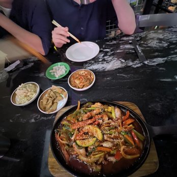 One Shot Pocha - Squid stir fry - Korean Near Me - Houston, Texas