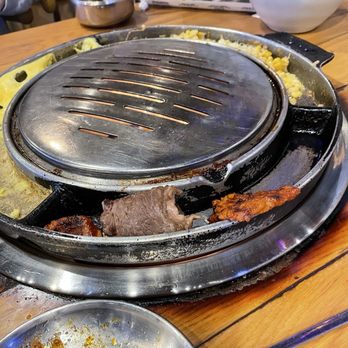 Jin BBQ - Clean grill ... egg on the side, corn and cheese on the side - Korean Near Me - Mesa, Arizona