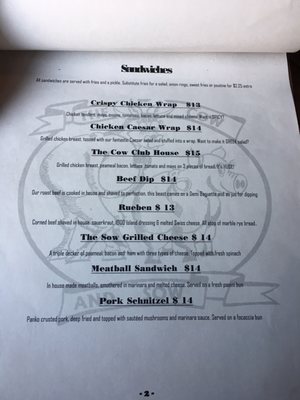 Menu photo 7 The Cow and Sow Fenelon Falls, ON Menu photo 7 The Cow and Sow Fenelon Falls, ON