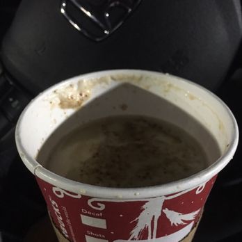 Starbucks - Something is missing! Oh ya- my drink. Just opened my lid to cool off the drink and found some of it wasn't even there?? - Coffee & Tea Near Me - Yucaipa, California