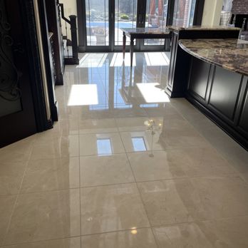 Smith Metal & Marble Restoration - Kitchen marble floor after restoration. - Home Cleaning Near Me - Stow, Ohio Smith Metal & Marble Restoration - Kitchen marble floor after restoration. - Home Cleaning Near Me - Stow, Ohio