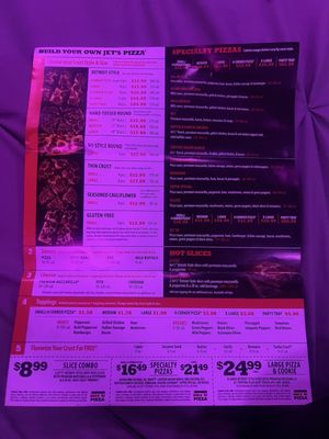 Menu photo 2 Jet's Pizza Coral Springs, FL