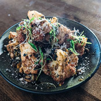 Stumbletown - Cauliflower Chilaquiles. Salsa Verde, cotija cheese, spiced pepita's, furikake, cilantro. - Cocktail Bars Near Me - Seattle, Washington Stumbletown - Cauliflower Chilaquiles. Salsa Verde, cotija cheese, spiced pepita's, furikake, cilantro. - Cocktail Bars Near Me - Seattle, Washington